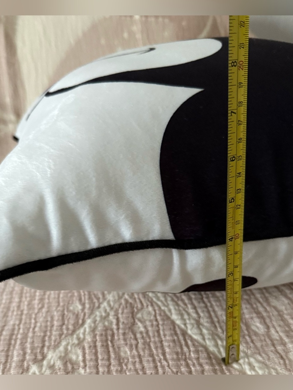 DISNEY MICKEY MOUSE Black & White Large Plush-Feel Pillow Like-New - Picture 6 of 9